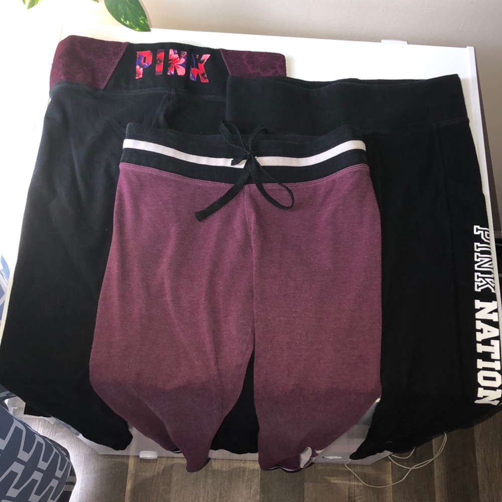 3 VS Pink Yoga Pants Bundle